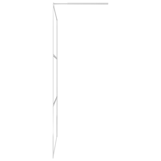 vidaXL Dusjvegg med klart ESG-glass 90x195 cm