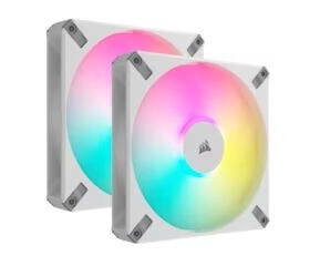 Corsair iCUE AF140 RGB ELITE 140mm PWM Vifte Dual Kit (hvit)