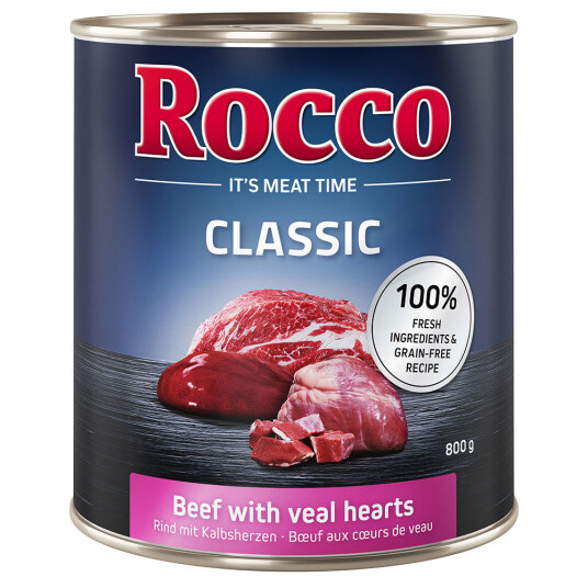 Rocco Økonomipakke: Classic 24 X 800 G Storfekjøtt Med Kalvehjerter