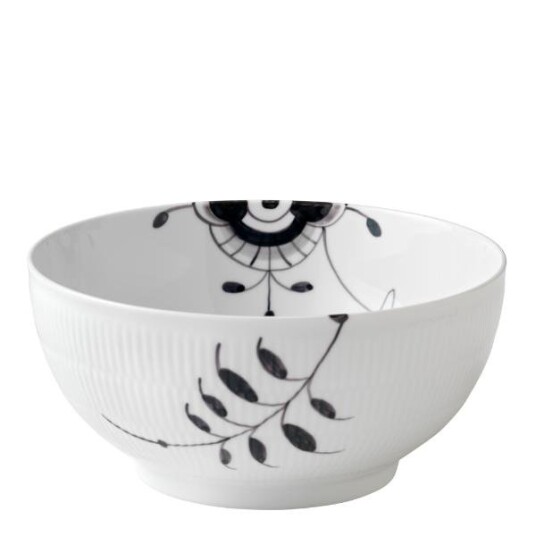 Royal Copenhagen Sort Mega Riflet skål 24 cm