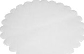 Fadpapir Ø18 Cm Rund Præget Hvid,4 Pk X 500 Stk/Krt