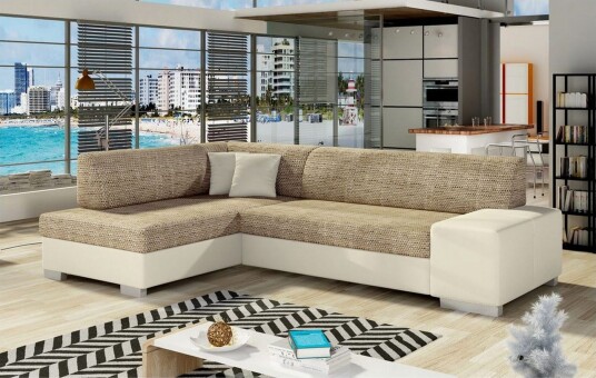 Seksjon Eltap Fabio 268x167x73 cm Berlin 03 Soft 33 Beige Venstre