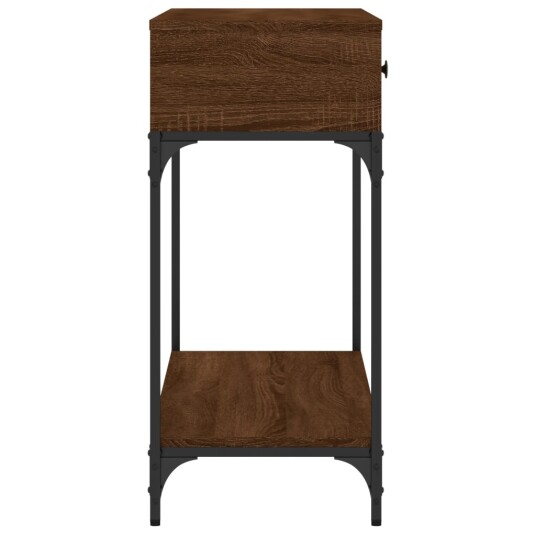 vidaXL Konsollbord brun eik 100x34,5x75 cm konstruert tre