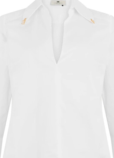 Elisabetta Franchi Dame Bluser & Skjorter Hvit XS, Elisabetta Franchi Dame Bluser & Skjorter Hvit XS,