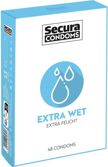 Secura: Extra Wet Kondomer 48 stk
