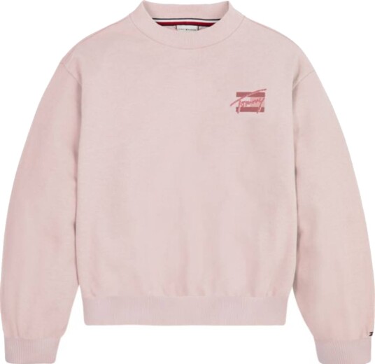 Tommy Hilfiger Natural Dye Script Cn Sweatshirt Broadway Pink (176 /16 år)