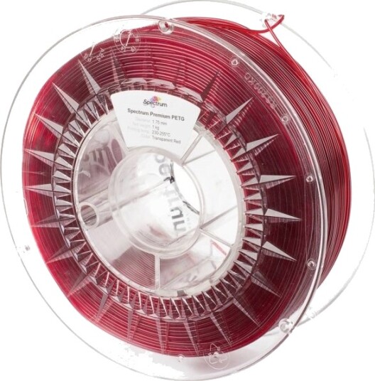 Spectrum PET-G Premium Filament 1.75 mm 1000 g Transparent Red 80050