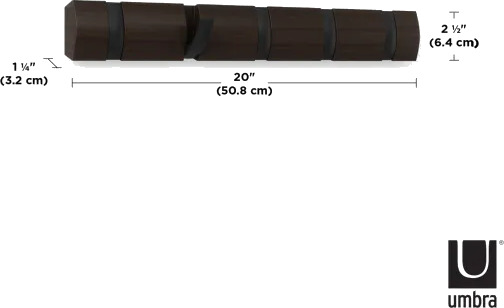 Umbra Sticks 5 knaggrekke sort Umbra Sticks 5 knaggrekke sort