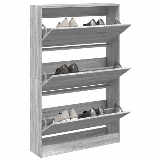  Skoskap grå sonoma 80x21x125,5 cm konstruert tre 8721012381650