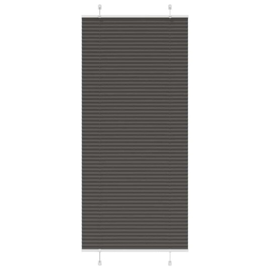 plisségardin sort 95x200 cm Stoff Bredde 94,4 Polyester