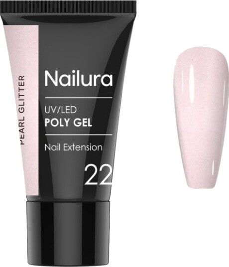 Nailura Poly Gel 22 – Pearl Glitter – Lys perlemorsaktig nude – 30 ml Nailura Poly Gel 22 – Pearl Glitter – Lys perlemorsaktig nude – 30 ml