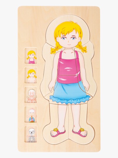Small Foot - Wooden Body Puzzle Girl 29st. Tre Small Foot - Wooden Body Puzzle Girl 29st. Tre