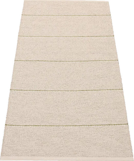 Pappelina Lea teppe Linen/Pine/Vanilla 70 x 150 cm