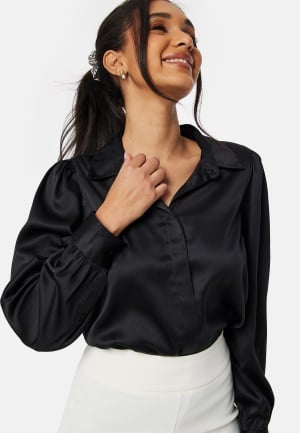BUBBLEROOM Nicole Puff Sleeve Shirt Black 42