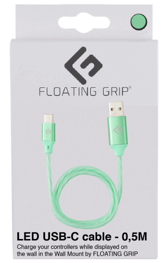 Floating Grip 0,5M LED USB-C Cable (Green)