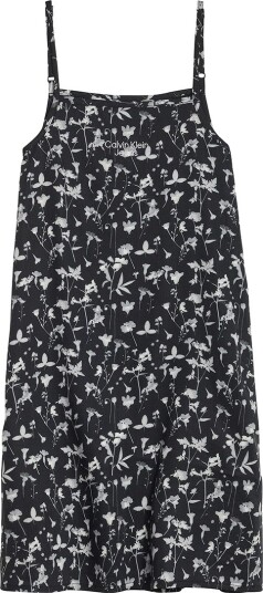 Calvin Klein Kjole Strap Flower Op Calvin Klein 16 år 176 Kjole Svart