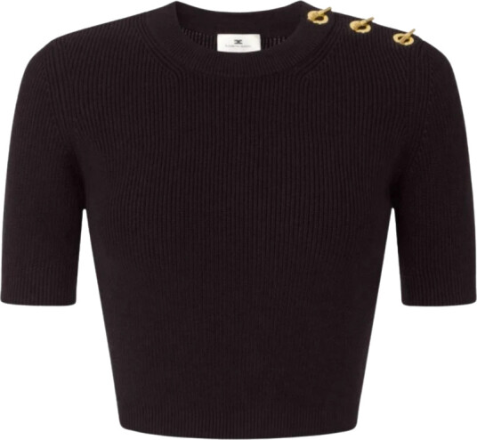 Elisabetta Franchi Dame Strikkevarer Svart L, Elisabetta Franchi Dame Strikkevarer Svart L,