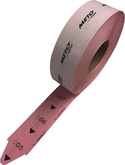 Rosa Meto T80 Billetter Til D80 Billettdispenser / Turn O Matic D80 6 Ruller Á 3.000 Totalt 18.000 000–999