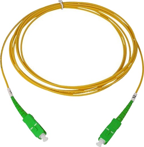 Blueoptics Simplex Lwl Patchkabel Sc-Apc/Sc-Apc 15 Meter Singlemode E9/125Μm G.657.A1 Os2 Innsettingsdempning Under 0,2 Db Merke-Fiber Lszh Gul 2,0 Mm Tube Keramisk Ferrule Inkl. Måleprotokoll (Sfp2222bu15mm)