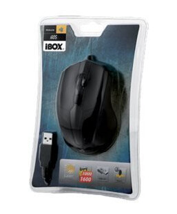 Ibox I005 - Mus - Høyre- Og Venstrehåndet - Laser - 3 Knapper - Kablet - Usb - Svart - Oem