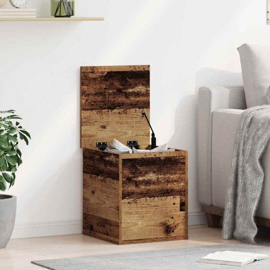  Oppbevaringsboks i gammelt tre 40x42x46 cm laget av tre