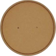 Låg Pap Ø150 Mm Pe Belagt M/Ventilationshul Kraft Brun T/Salatbæger 500/1000 Ml,12 Pk X 25 Stk/Krt