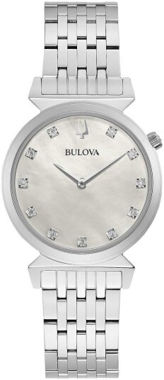 Bulova Dameklokke 96P216 Classic Hvit/Stål Ø30 mm Bulova Dameklokke 96P216 Classic Hvit/Stål Ø30 mm