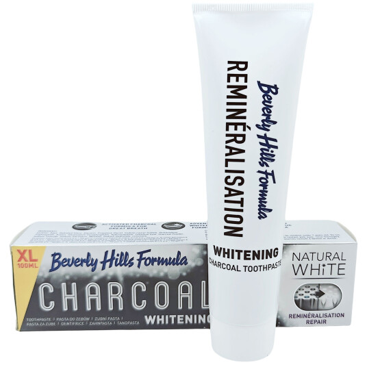 BEVERLY HILLS FORMULA Tannkrem Charcoal Natural Whitening 100 ml.