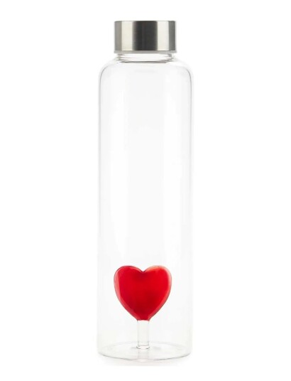 Balvi Flaska Love 0,5 L Borosilikatglas Nude 23X6.5X6.5CM Balvi Flaska Love 0,5 L Borosilikatglas Nude 23X6.5X6.5CM