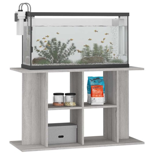 Akvariumstativ Grå Sonoma 100X40X60 cm Konstruert Tre