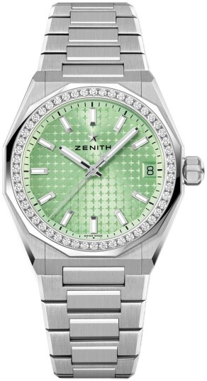 Zenith Dameklokke 16.9400.670 61.I001 Defy Skyline Grønn/Stål Ø36
