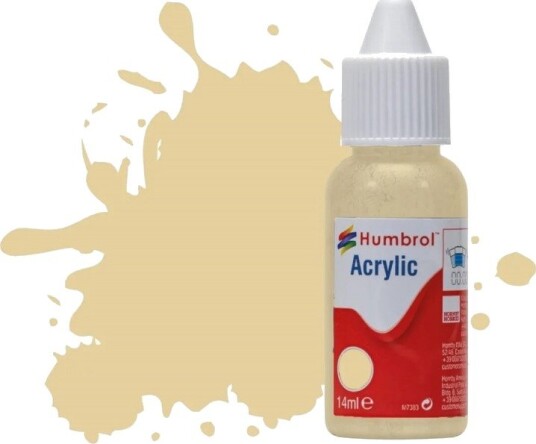 Humbrol Akryl No 121 Pale Stone - Matt 14ml Dropper Bottle