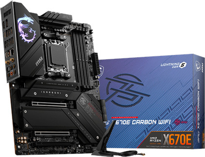 MSI MPG X670E Carbon WiFi ATX Hovedkort med DDR5 og AMD AM5 Socket