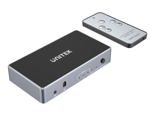 Unitek - Video/Lyd Splitter/Bryter - 3 In, 1 Out, 4K X Hdmi - Stasjonær Unitek - Video/Lyd Splitter/Bryter - 3 In, 1 Out, 4K X Hdmi - Stasjonær