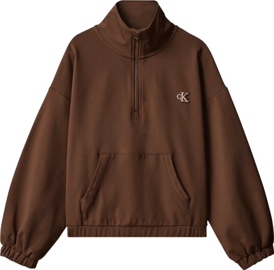 Calvin Klein Punto Half Zip Brown 170 x 16