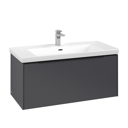 Villeroy & Boch  Subway 3.0 Servantskap m/1 skuff 973x429x478 mm Grafitt Matt