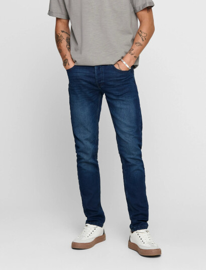 ONLY & SONS Onsloom Slim Db Jog 0431 Pim Dnm Noos - Blue - 34 x 34