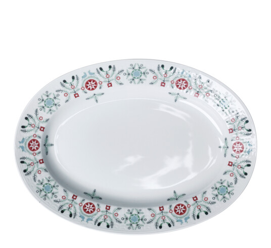 Rörstrand Swedish Grace Winter tallerken oval hvit Rörstrand Swedish Grace Winter tallerken oval hvit