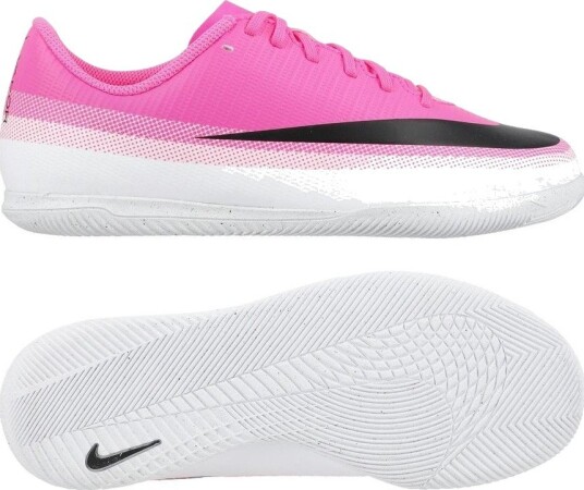 Nike Mercurial Vapor 17 Club Ic Breakout Hvit/svart/rosa Barn Innendørs (Ic) størrelse 36½