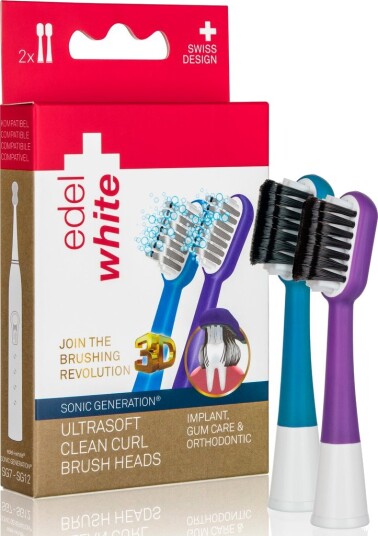 Edel-White Børstehoder Sonic Generation Ultrasoft Clean Curl Brush 2 stk. Edel-White Børstehoder Sonic Generation Ultrasoft Clean Curl Brush 2 stk.