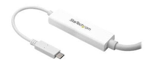 StarTech.com 3 m (10 ft.) USB-C to DisplayPort Cable - 4K 60Hz - White - external video adapter - STM32F072CBU6