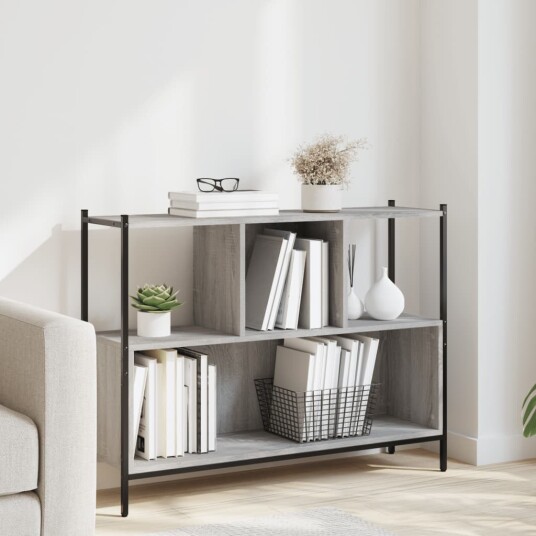 Bokhylle grå sonoma 102x28x77,5 cm konstruert tre 8721012339521