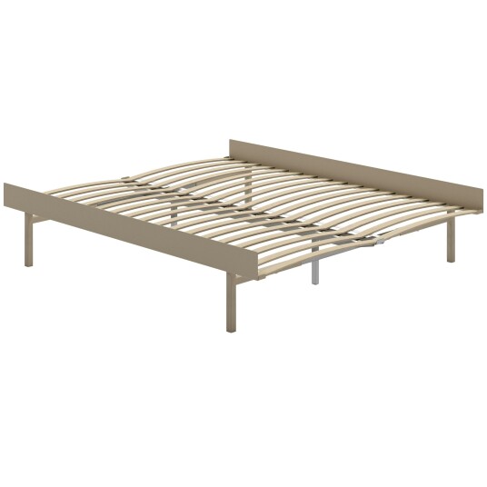 Forlengbar Seng Med Ribber 90 180 cm Sand Forlengbar Seng Med Ribber 90 180 cm Sand