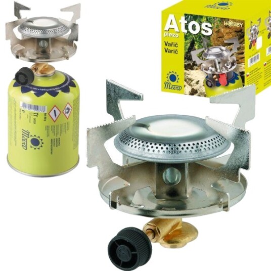 Meva Gas Tourist Stove for Gas Cartridges with 7/16" ATOS 1.8kW Thread Meva Gas Tourist Stove for Gas Cartridges with 7/16" ATOS 1.8kW Thread