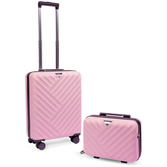 Feru Malibu Kuffert med Rejsetaske - 38 Liter (55x39x21cm) Lilla