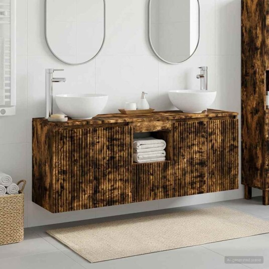 vidaXL Baderomsskapsett 3 stk. RĂžkt Eik 49,5 x 41 x 64,5 cm vidaXL Baderomsskapsett 3 stk. RĂžkt Eik 49,5 x 41 x 64,5 cm