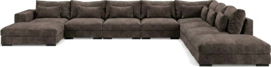 Dubai U modulsofa Large med divan venstre ekstra dyp i Chenille Mørkebrun Dubai U modulsofa Large med divan venstre ekstra dyp i Chenille Mørkebrun