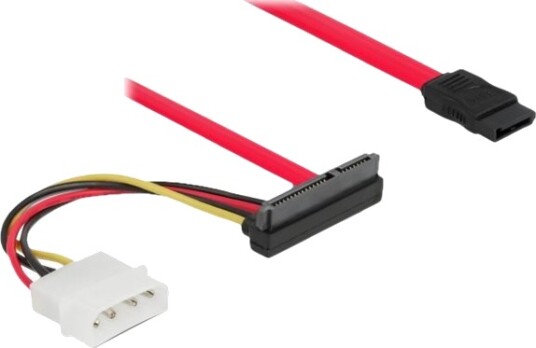Delock - Sata Hdd Power Cable - 4-Pin Intern Strøm, Sata Til Sata-Kombo - 50 Cm