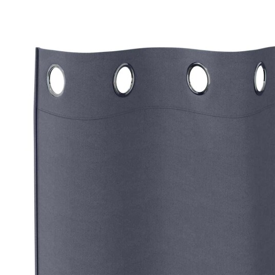  Gardiner med gardiner 2 pcs Antrasitt Polyester