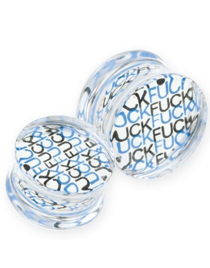 Aab The F Word Gjennomsiktig Piercing Plugg Strl 8 mm